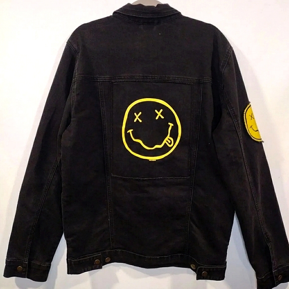 Mens NIRVANA Denim Jacket - Picture 2 of 11